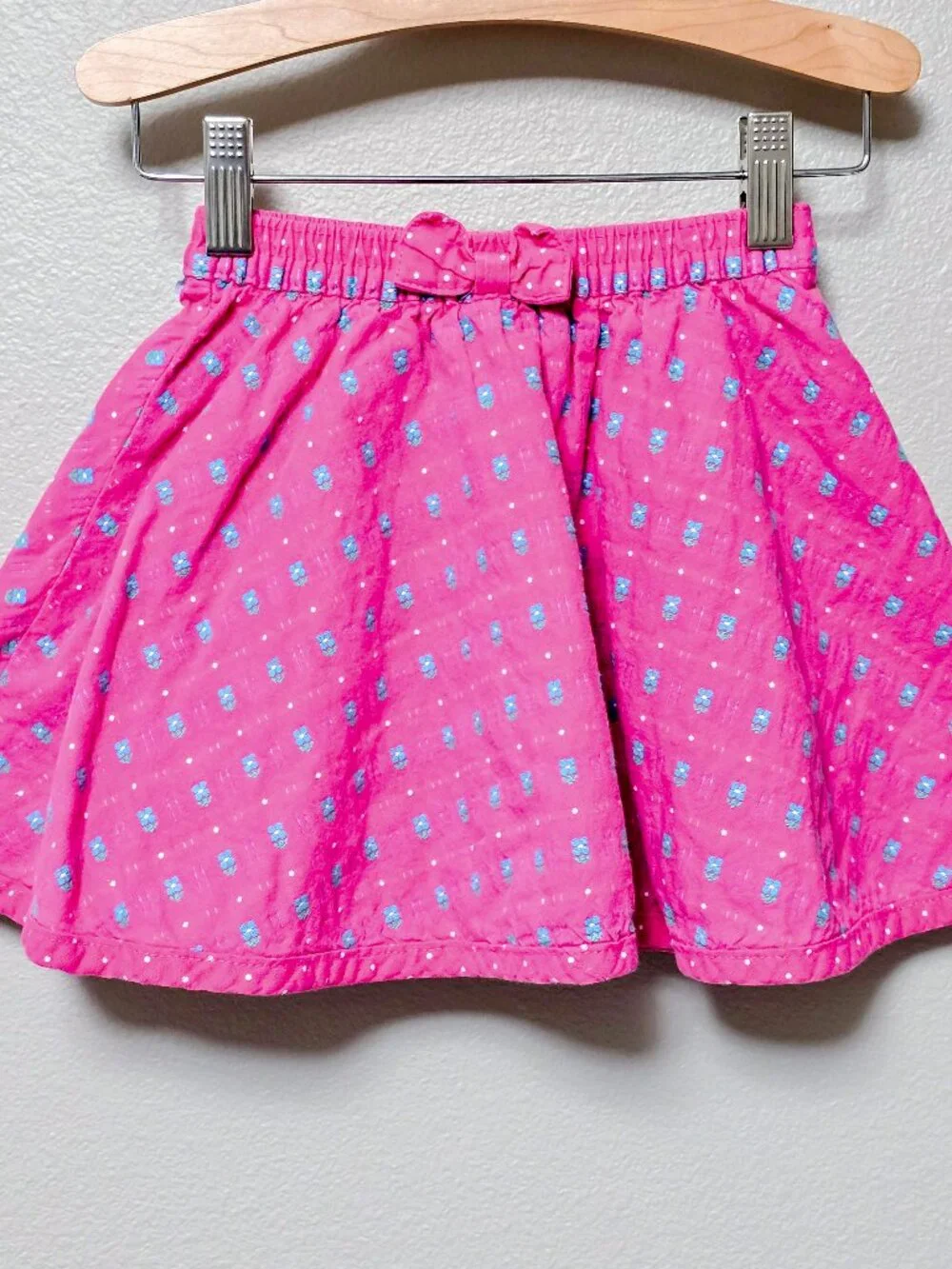 Vintage 1990s OshKosh Pink Floral Skirt Flowers Girls Size 4 Made USA Rare